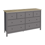 Комод 4+4 ящика Сага серый/ясень (2.08.02.270.15 RU)
