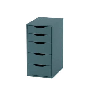Комод Ингар 5 серо-бирюзовый