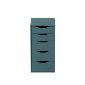 Комод Ингар 5 серо-бирюзовый