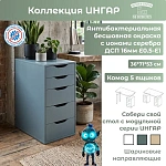 Комод Ингар 5 серо-бирюзовый