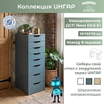 Комод Ингар 8 серо-бирюзовый